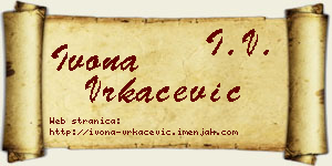 Ivona Vrkačević vizit kartica